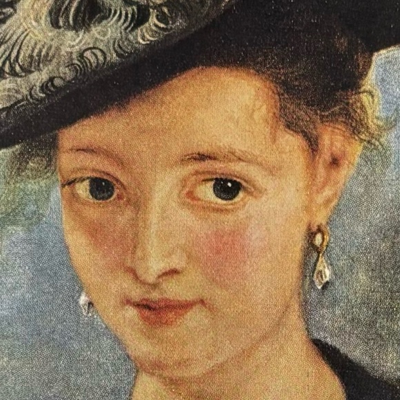 RUBENS Le Chapeau de Paille Original Vintage Dutch Flemish Fine Art Print 1930’s - Picture 5 of 6